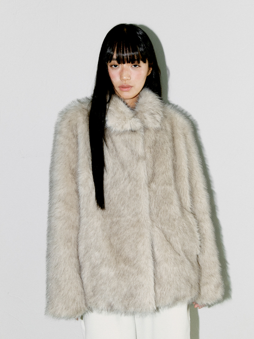 FLUFFY MIX FUR JACKET