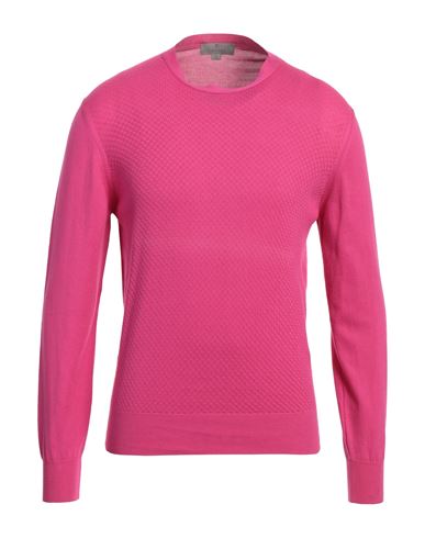 Canali Man Sweater Fuchsia Size 40 Cotton