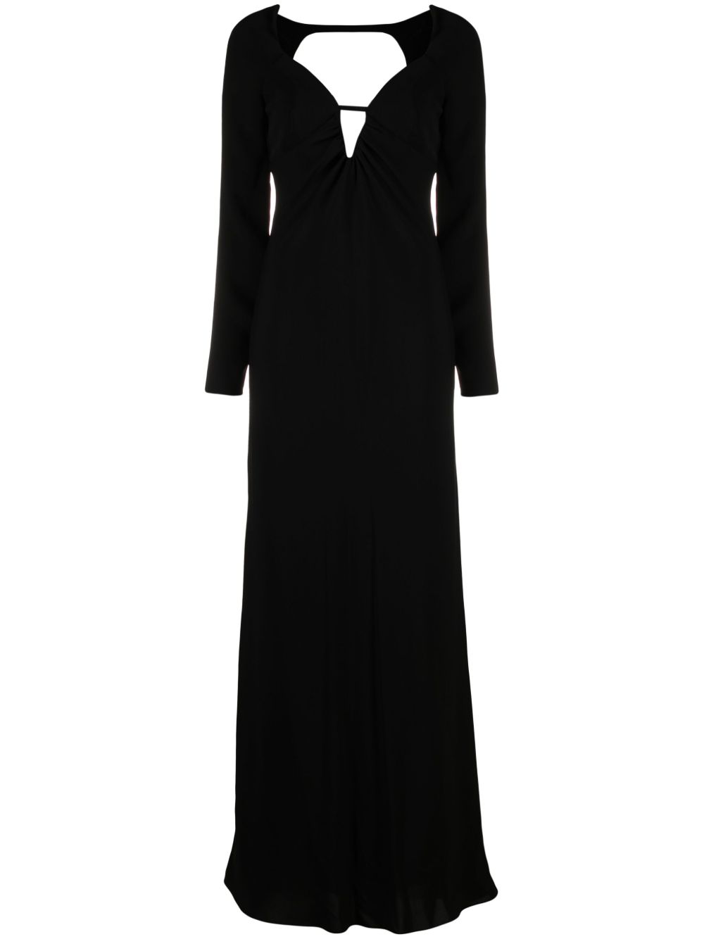 Cut-out cady maxi dress - Black