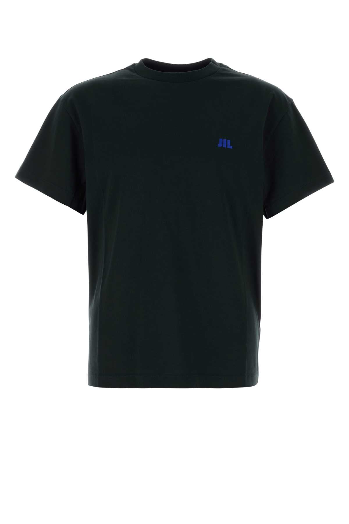 Logo-Embroidered Cotton T-Shirt — Black