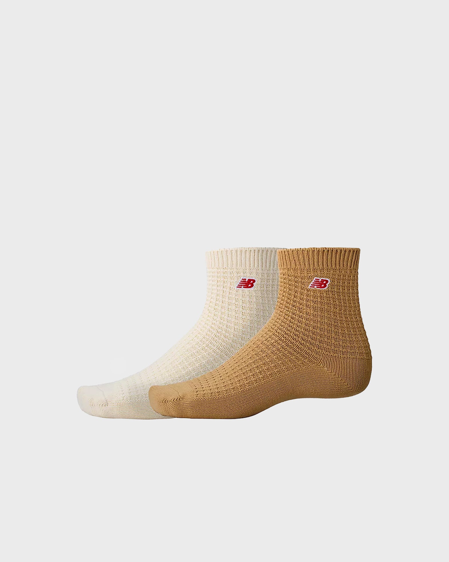 New Balance Socks Waffle Knit Ankle 2-Pack White