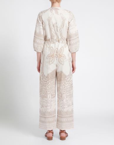 Woman Jumpsuit White Size L Cotton