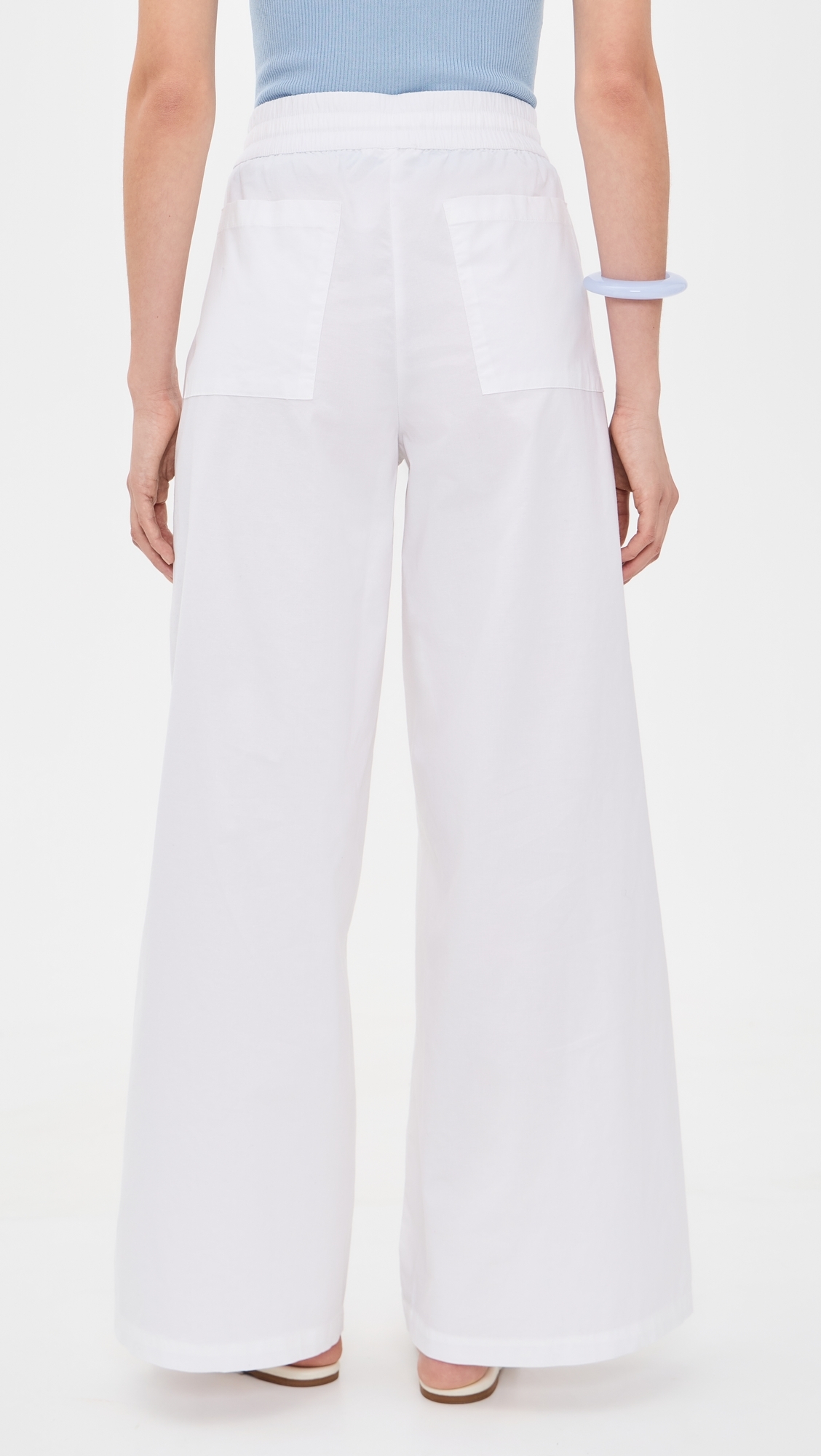 Mallory Poplin Pants White