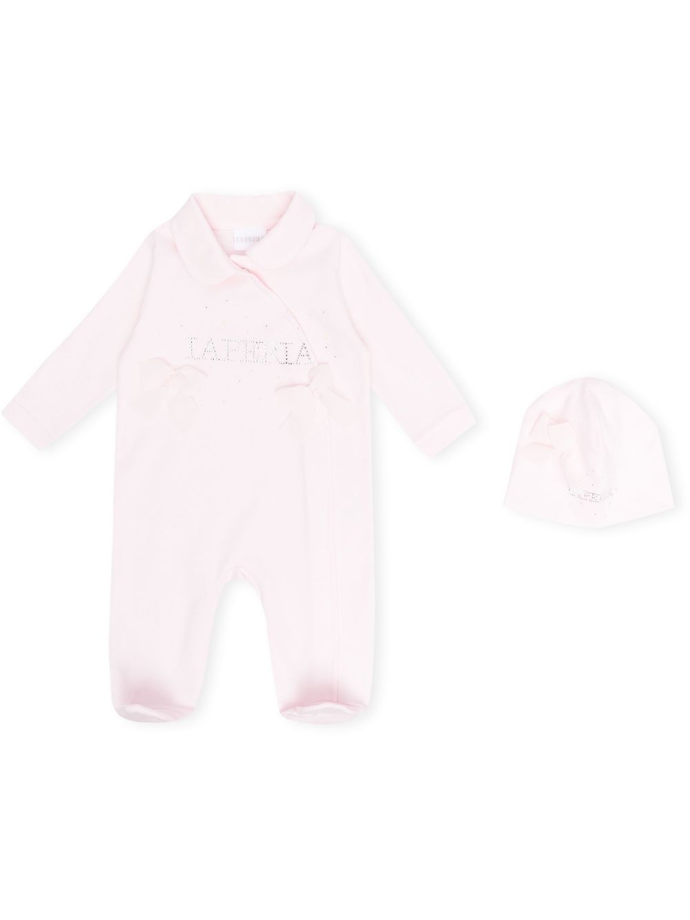Logo-embellished bodysuit set - Pink
