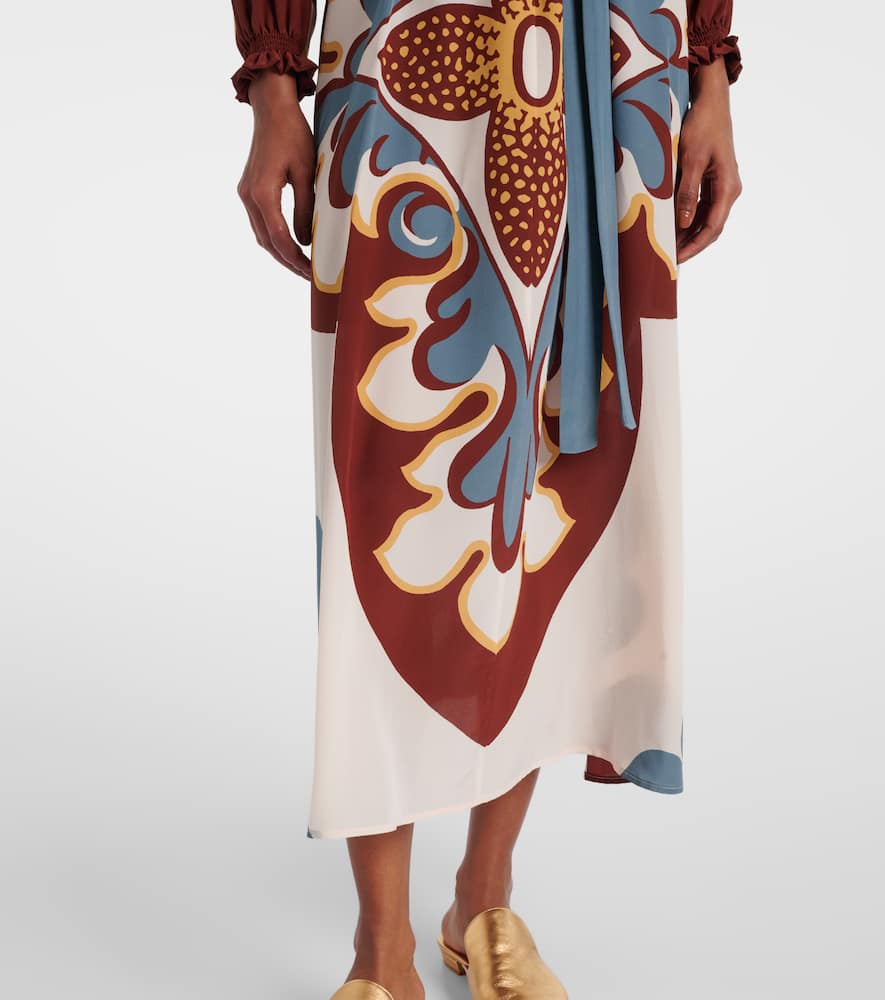 Cerere silk crêpe de chine midi dress