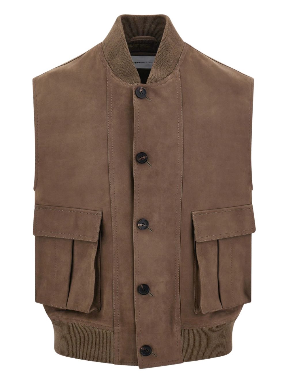 Ferragamo leather gilet - Brown