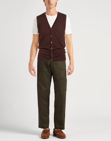 Jacob Cohёn Man Cardigan Brown Size L Virgin Wool