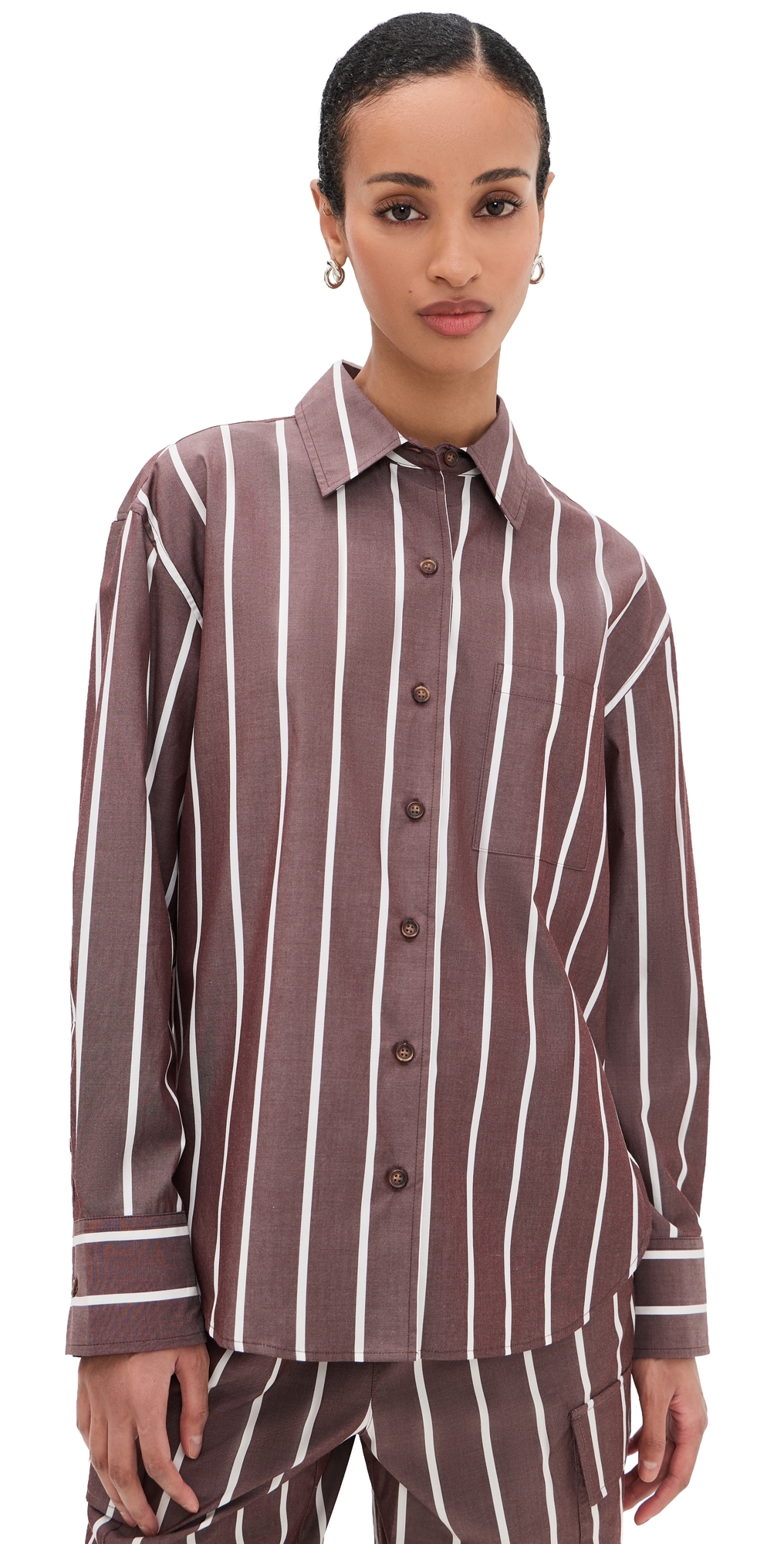 Connie Stripe Button Down Shirt Rswst