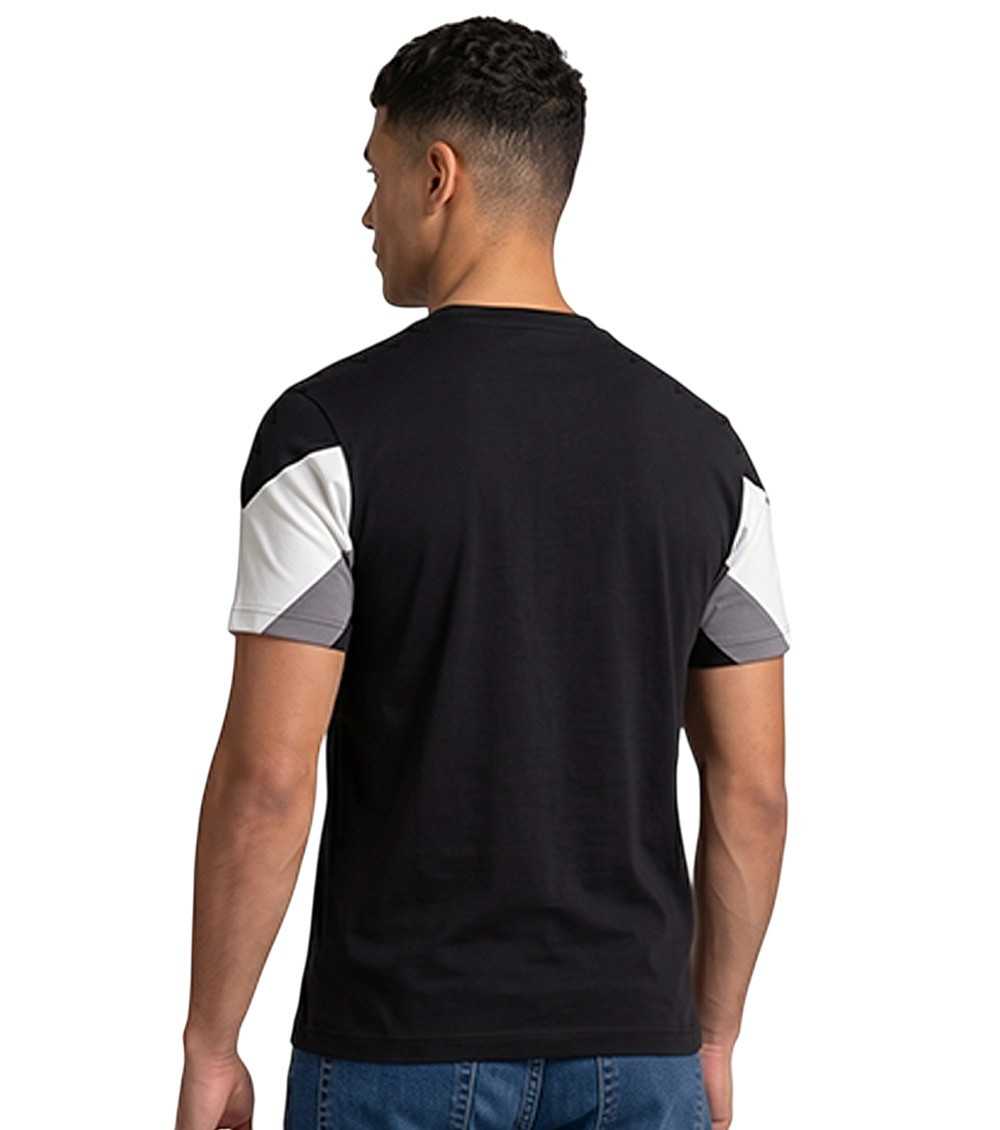 Black Graphic Crew Neck T-Shirt
