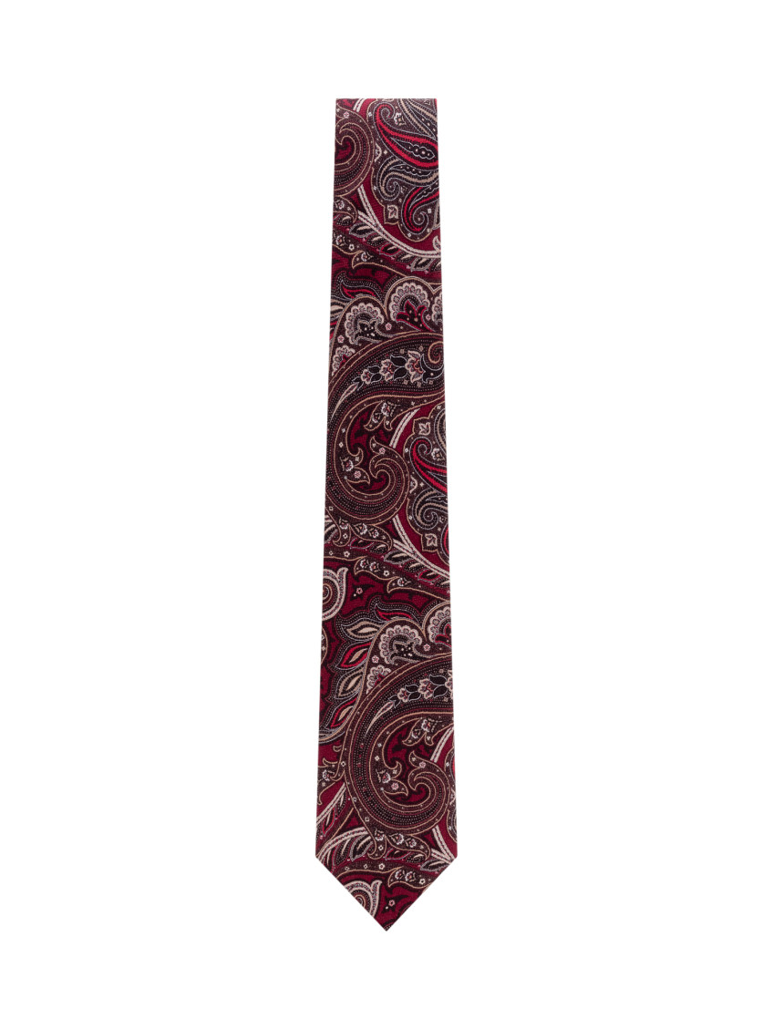 Red Cravatta Paisley Tie