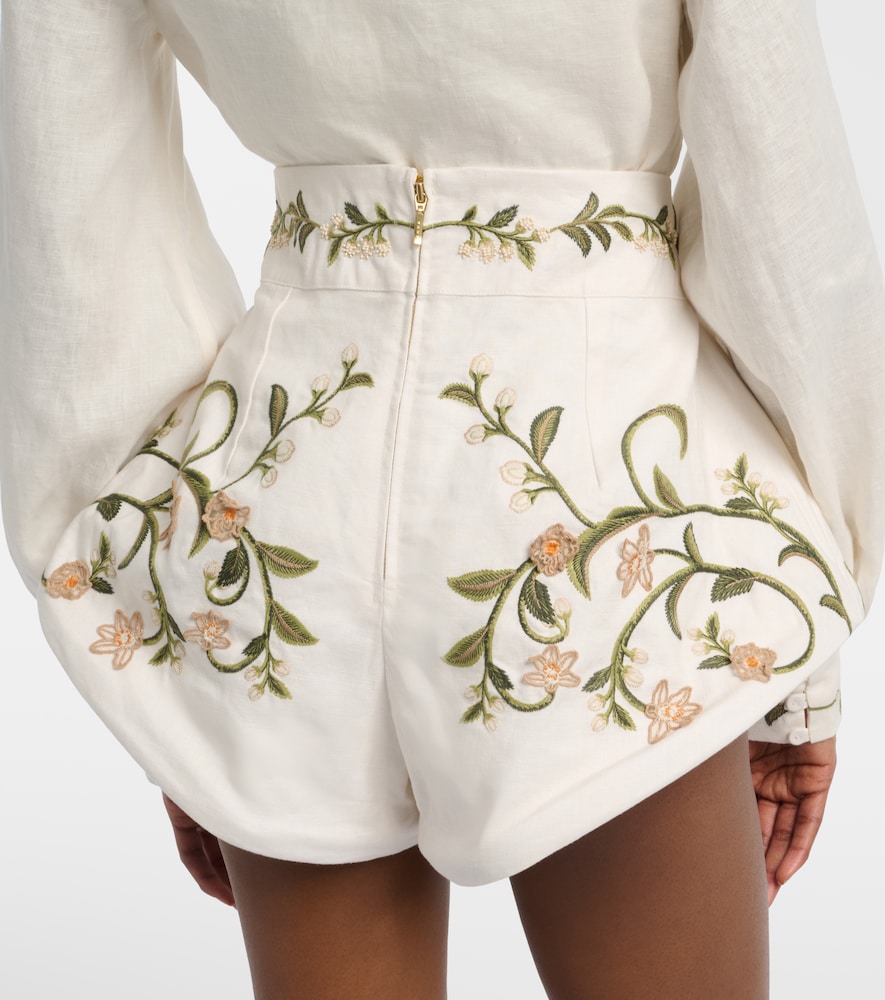 Gatti embroidered linen shorts