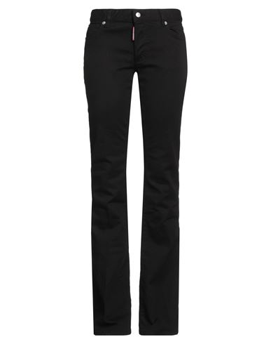 Woman Jeans Black Size 0 Cotton, Elastane