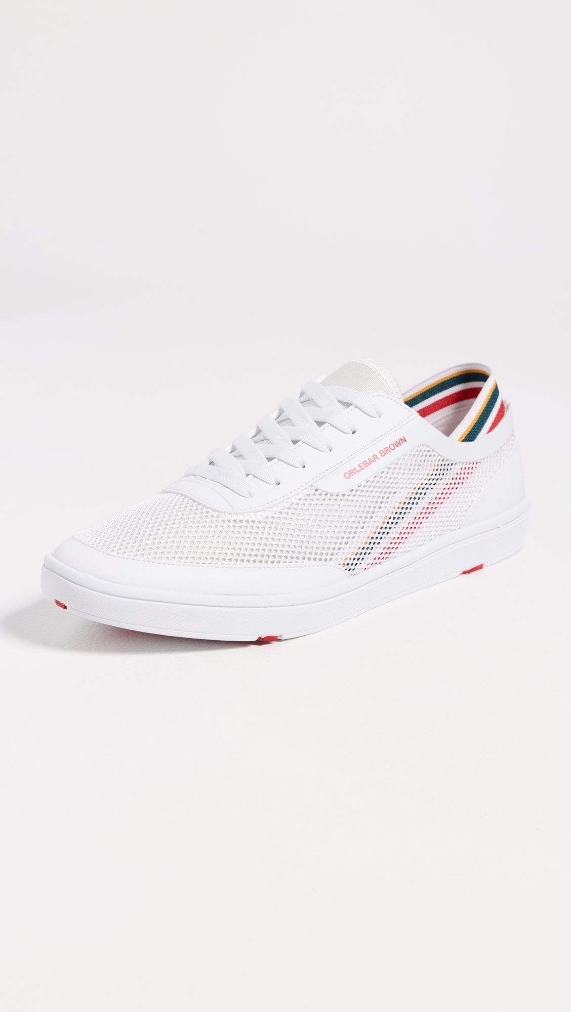 Larson OB Stripe You Can Swim In Sneakers White/Orange/Aquamarine