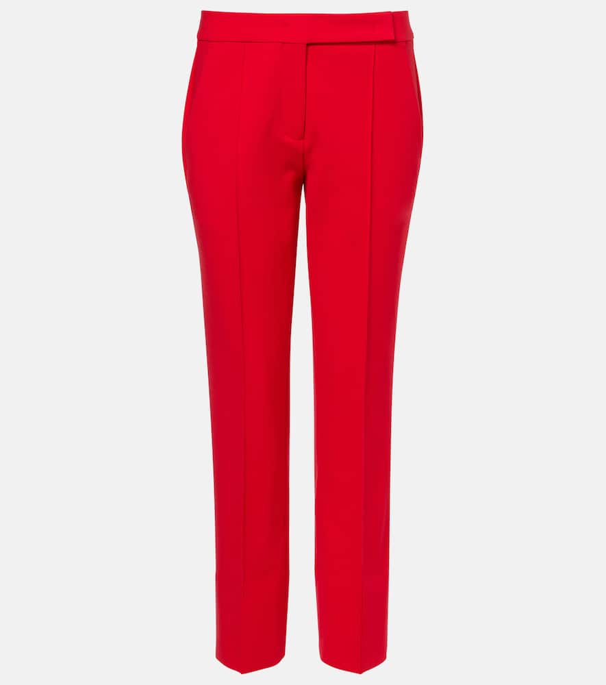 Cropped mid-rise slim pants