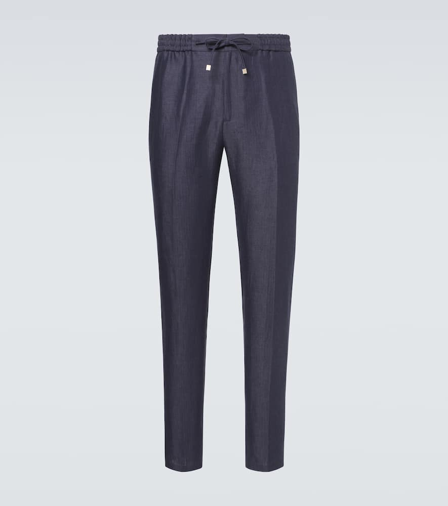 Linen slim pants
