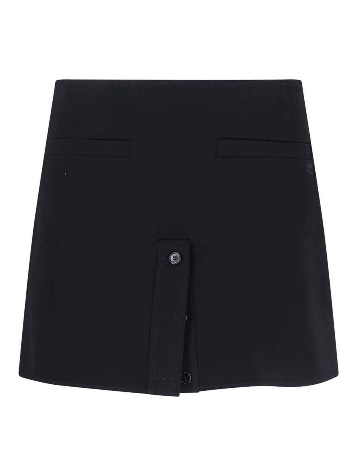 Courrèges - knee midi skirt nylon silk blend