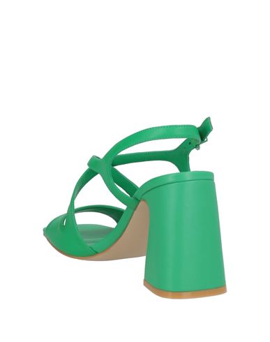 Woman Sandals Green Size 8 Leather