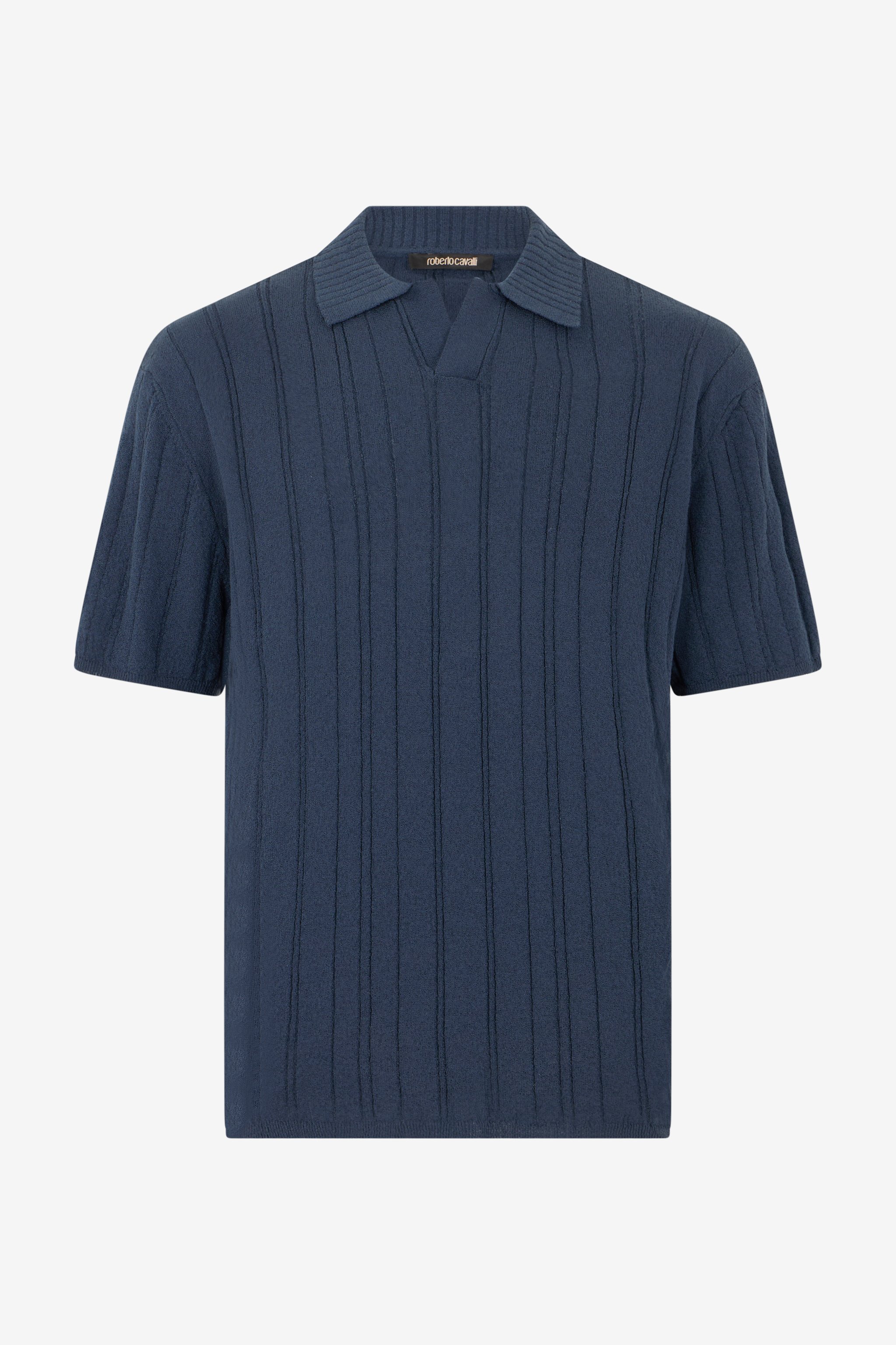 Blue Ribbed Polo - Male T