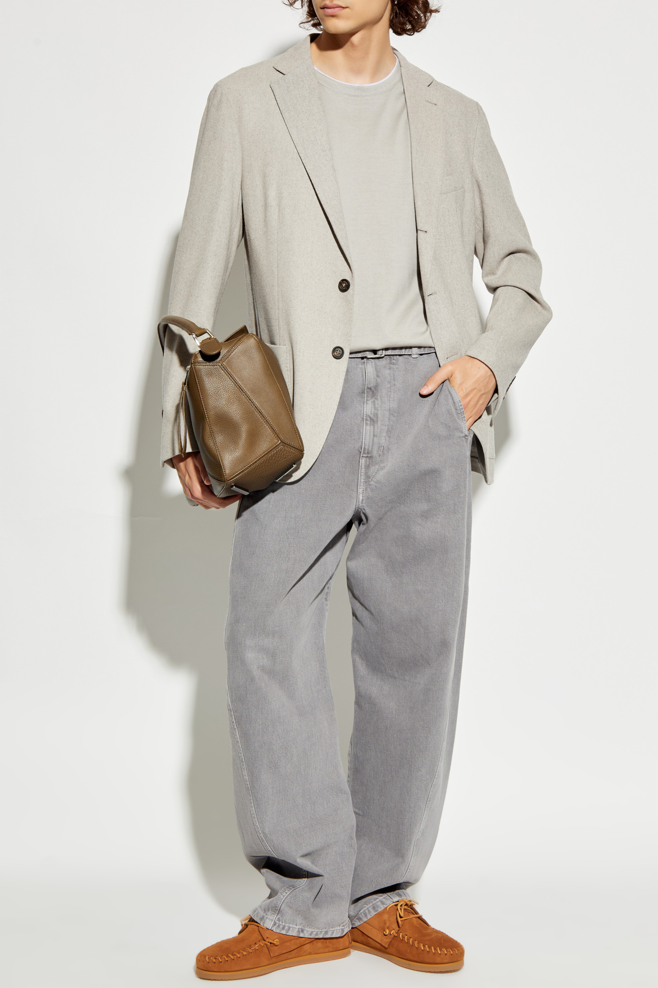 Wool Blazer, Men's, Grey
