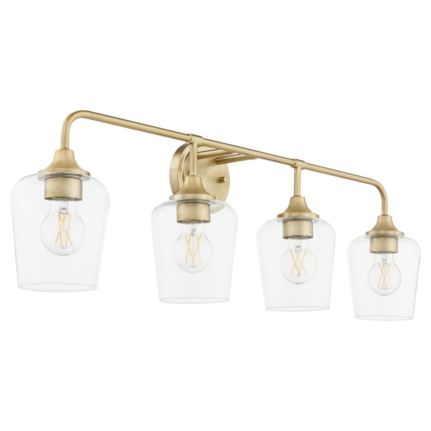 Aged Brass Bathroom Vanity Light from the Raymond Collection