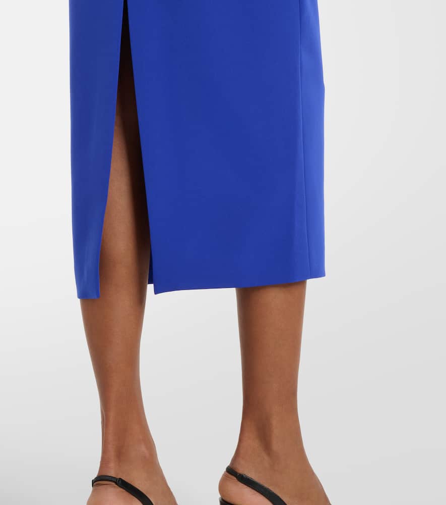 Draped crêpe midi dress