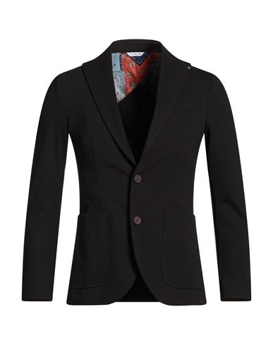 Man Blazer Black Size 34 Cotton, Polyamide, Elastane