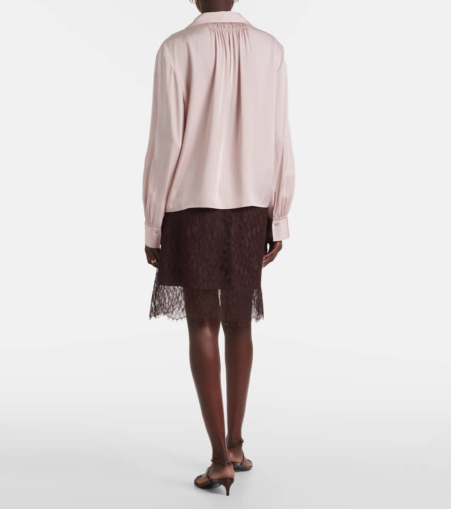 Silk-blend blouse