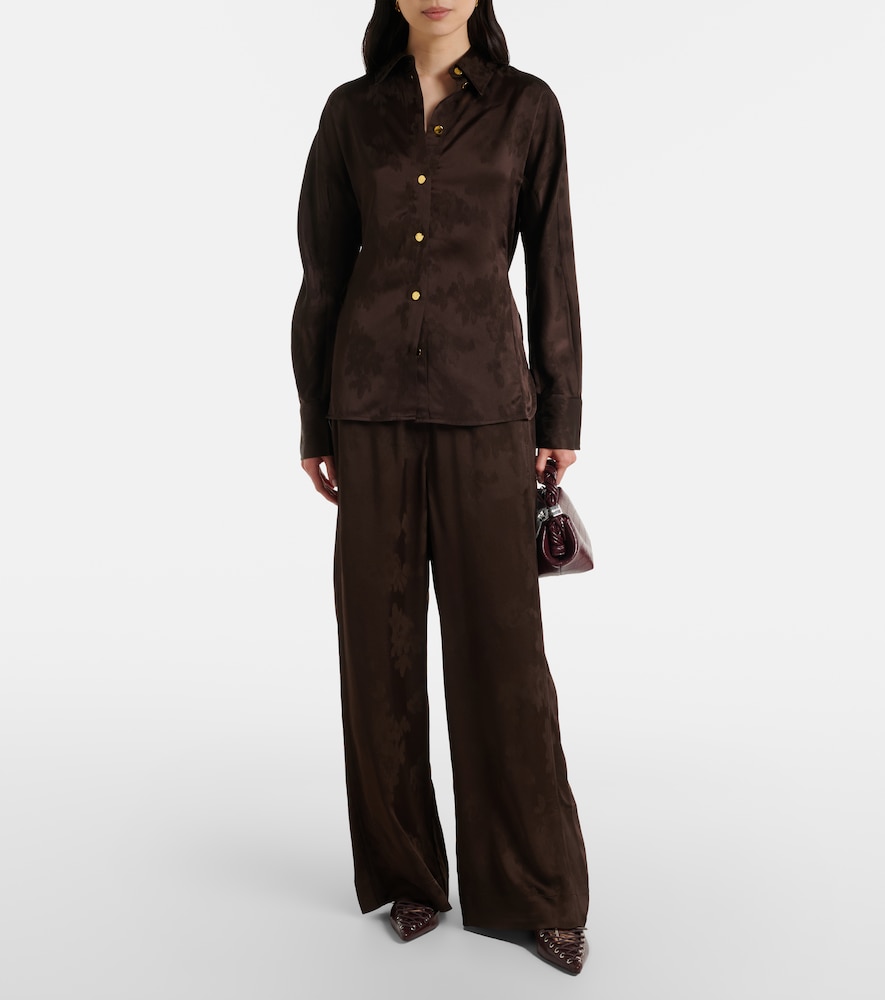 Satin jacquard shirt