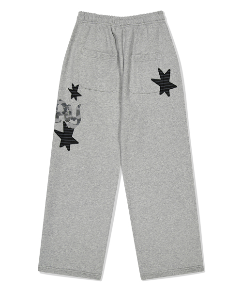 PRAY APPLIQUE SWEAT PANT GREY