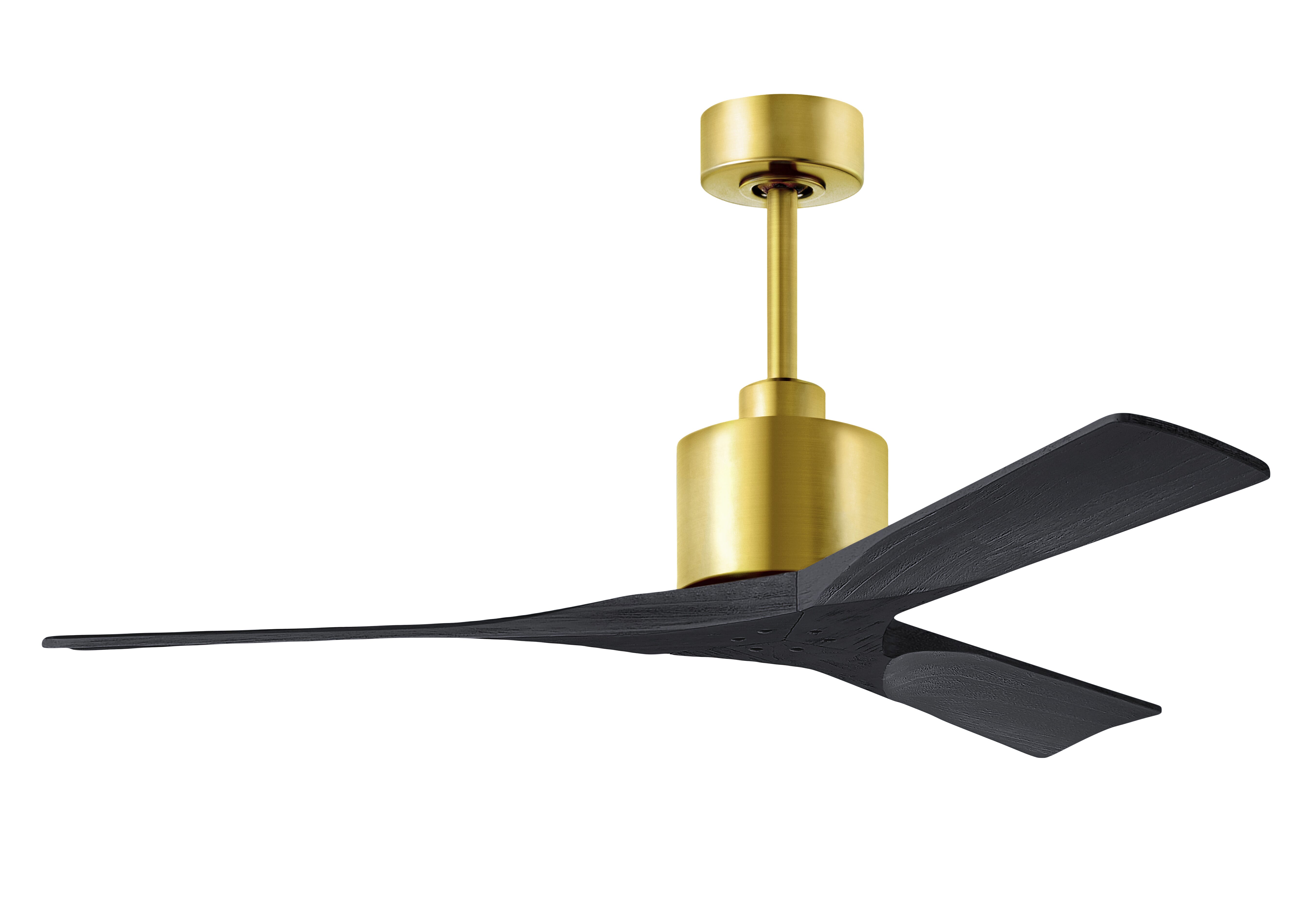 Nan 6-Speed Ceiling Fan in Brushed Brass with Matte Black blade