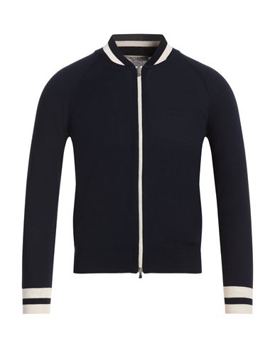 Man Cardigan Midnight blue Size 36 Cotton