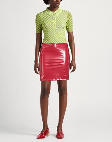 Woman Mini skirt Red Size M Polyester, Polyurethane, Elastane