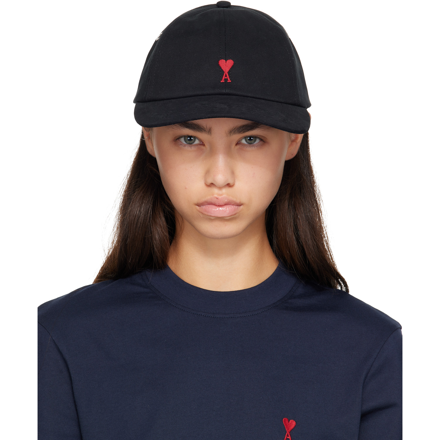 Black Cotton Ami De Coeur Cap