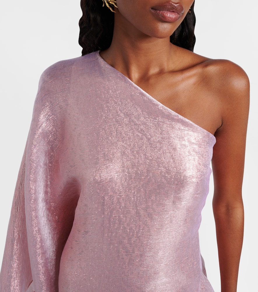 Betsy one-shoulder fil coupé gown