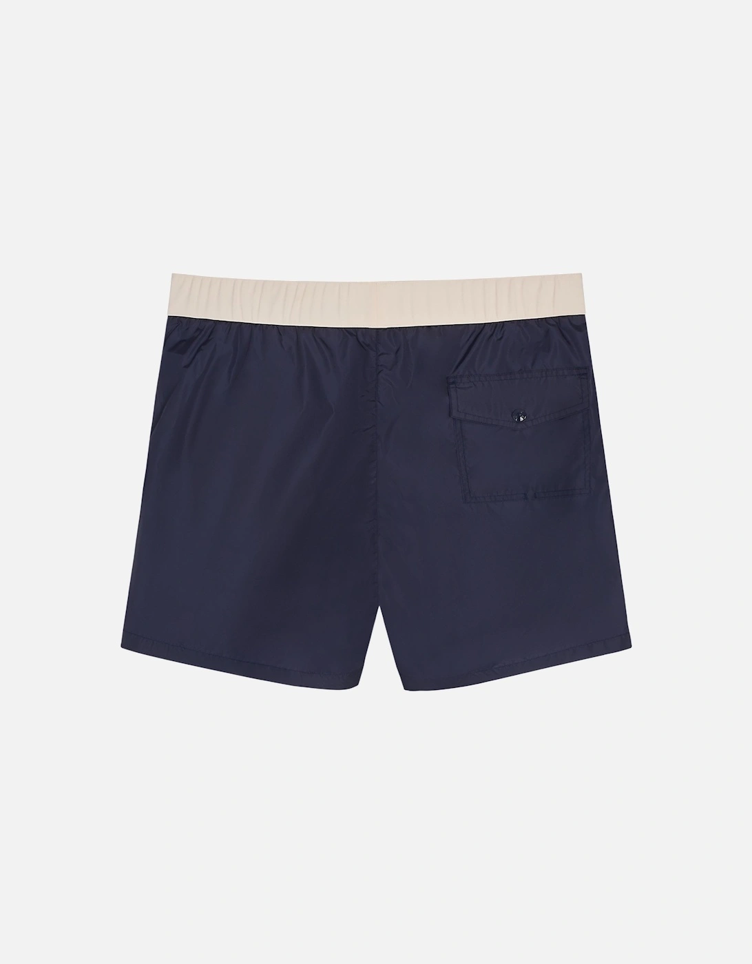 Moncler Men's CONTRAST WASITBAND SWIMSHORTS - Blue - Size: 35/34/32