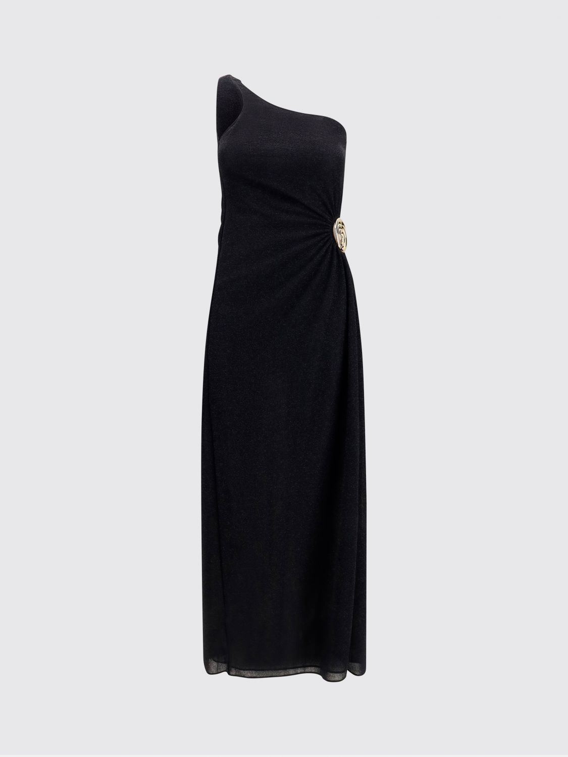 OSÉREE One-Shoulder Long Lurex Evening Gown