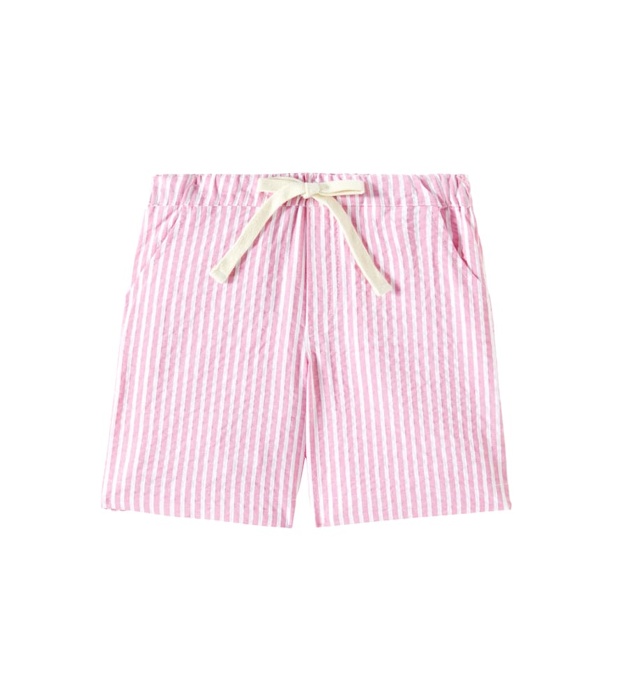 La Coqueta Cortino striped cotton-blend shorts