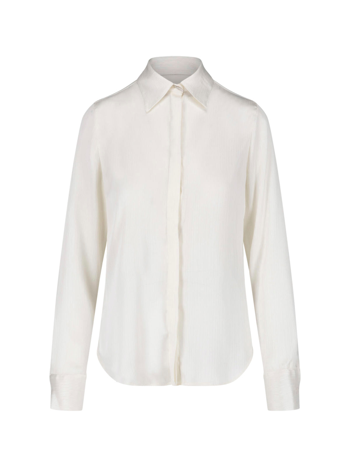 Women's 100% Polyester Button-Front Shirt