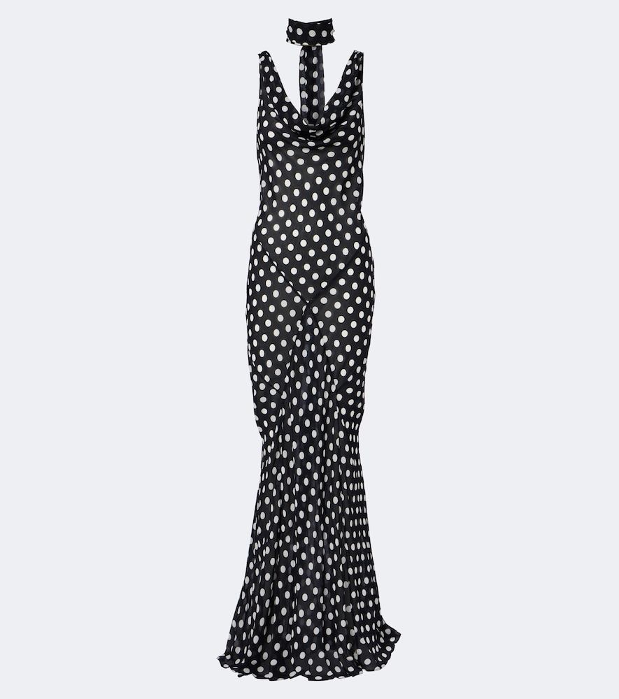 Harper polka-dot maxi dress