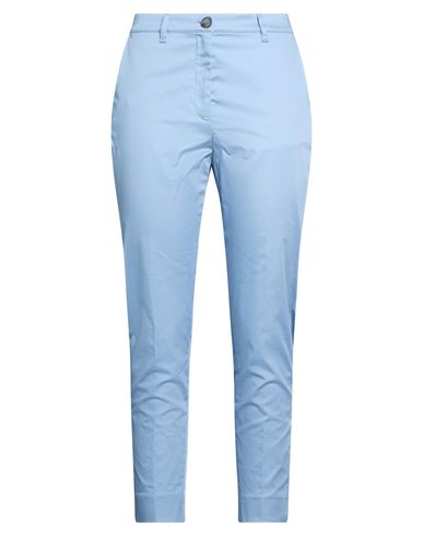 Woman Pants Slate blue Size 6 Cotton, Elastane
