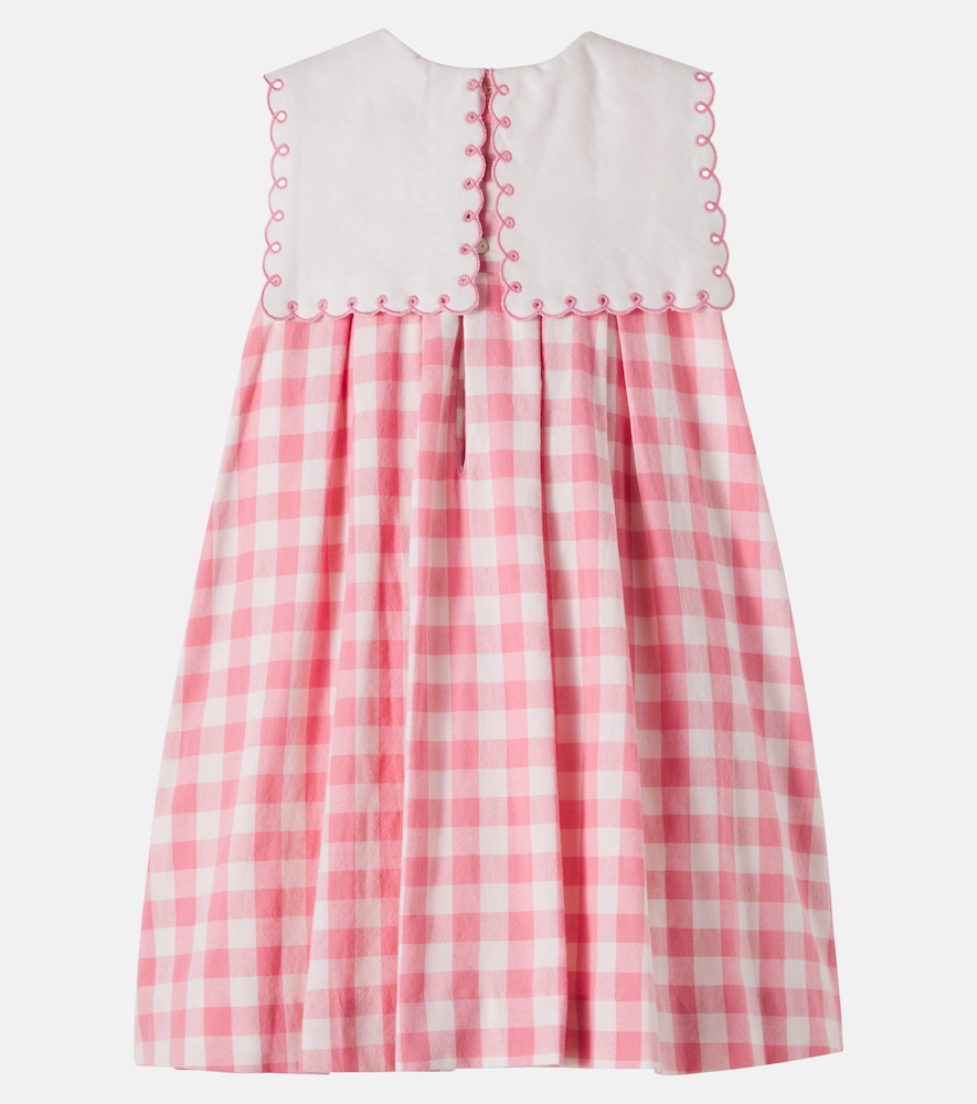 Catherine gingham pleated cotton dress
