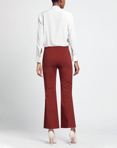 Luckylu Milano Woman Pants Rust Size 8 Viscose, Polyamide, Elastane