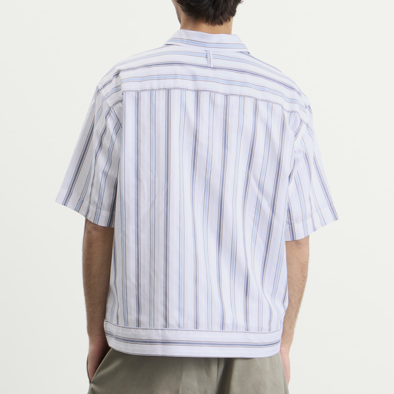 Men's Reed Boxy Short Sleeve Shirt Blue Stripe
