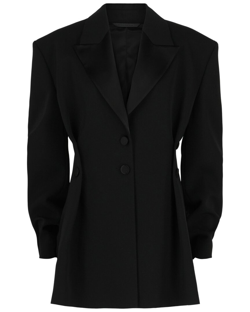 Pleated Single-Breasted Blazer