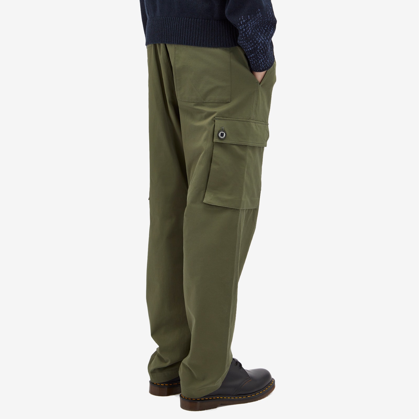 Men's Elastic Waist Cargo Pants in Green