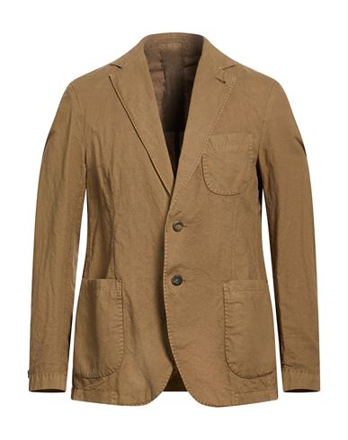 Patrizio Piscaglia Man Blazer Khaki Size 42 Cotton, Hemp