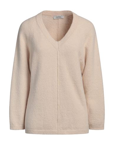 Alpha Studio Woman Sweater Cream Size 12 Alpaca wool, Polyamide, Cotton, Modal, Elastane
