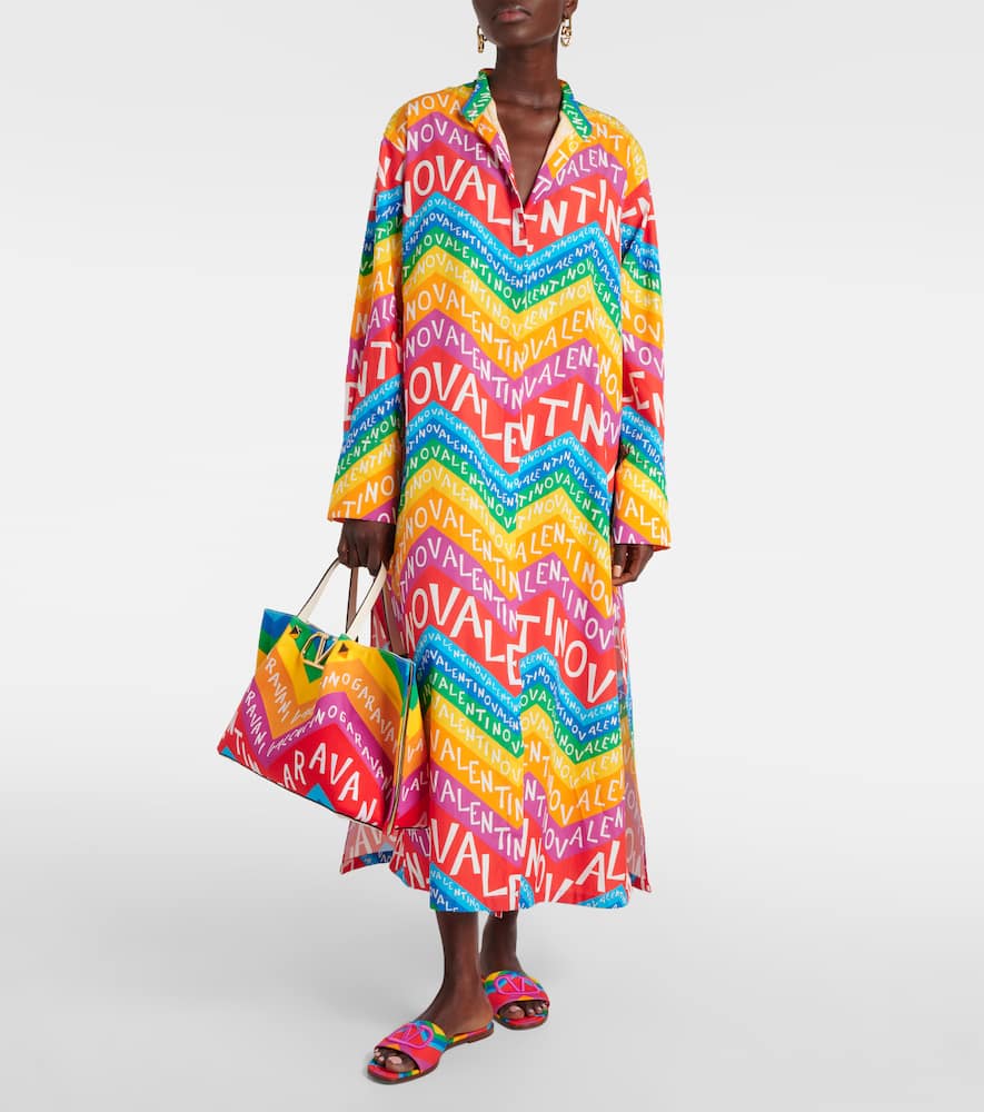 Chevron 24 cotton shirt dress