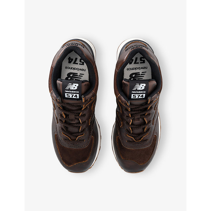Womens 574 Leather Trainers
