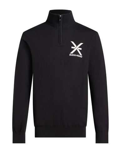 Man Sweater Black Size XL Cotton, Merino Wool